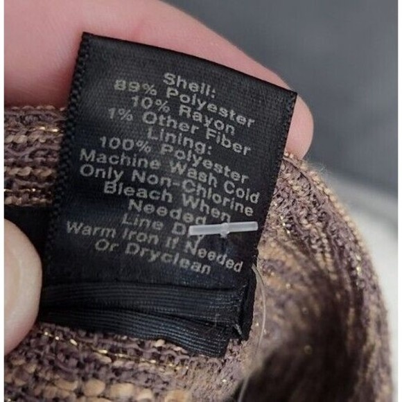 Ann Taylor Sz 6 Tweed Texture Brown‎ Gold Multicolor Lined Pencil Skirt NWT - Picture 11 of 12